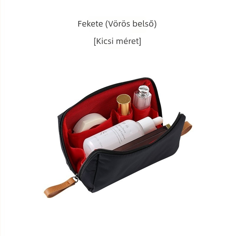 Női kozmetikai táska – városi egyszerű stílus, nylon anyag, belső nylon bélés, vízálló és kopásálló, otthoni tároláshoz