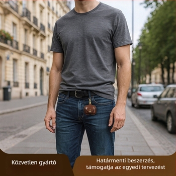 Apple AirPods Pro 3 bőrtok – valódi bőr, kézzel készített, hordozható, Apple-kompatibilis