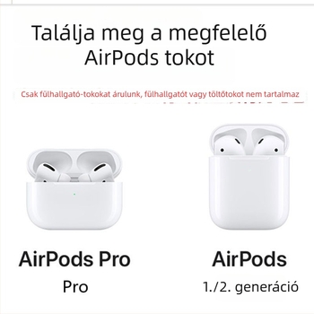 AirPods Pro 2 és AirPods 4-hez TPU védőtok, puha külső, leesés elleni védelem