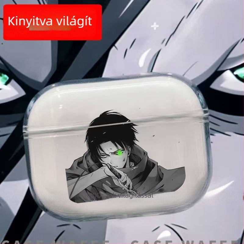 AirPods Pro 2 védőtok Levi Ackerman – Attack on Titan, animációs dizájn, TPU
