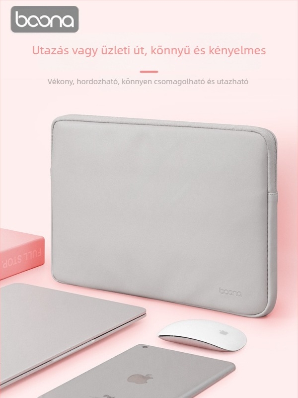 Baona bőrtok laptophoz, 13 hüvelyk, kompatibil Huawei MateBook, Lenovo és Apple MacBook