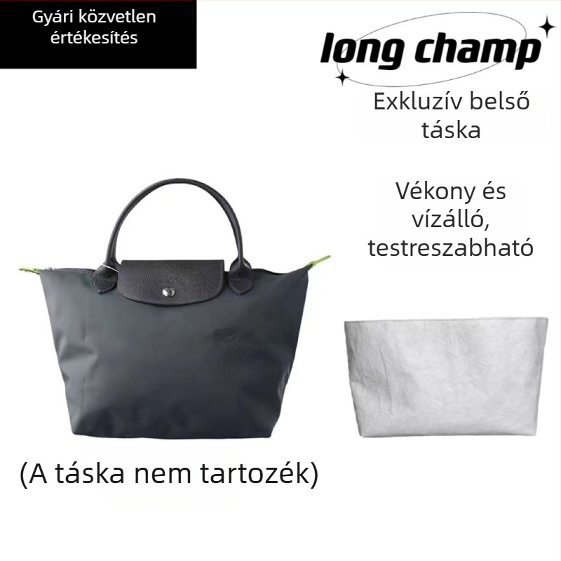 Longcham belső táska DuPont papírból, könnyű és vízálló, mini, kis, közepes és nagy méretben tároláshoz.