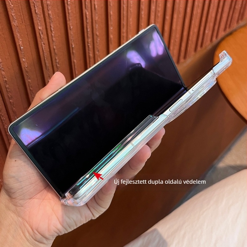 Vivo X Fold5 átlátszó PC telefonvédő, mágneses rögzítés, karcálló, védelem a zuhanás ellen, kettős élek