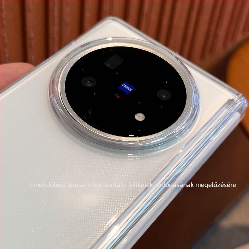 Vivo X Fold5 átlátszó PC telefonvédő, mágneses rögzítés, karcálló, védelem a zuhanás ellen, kettős élek