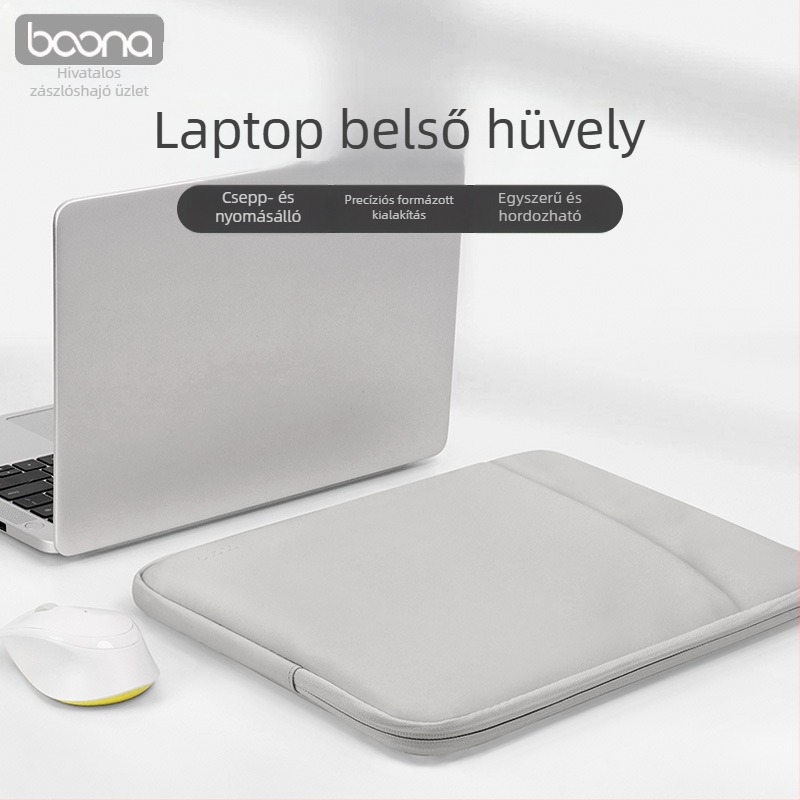 Baona bőr notesz belső tok Lenovo, Huawei, Apple és más laptopokhoz – egyszerű és kényelmes