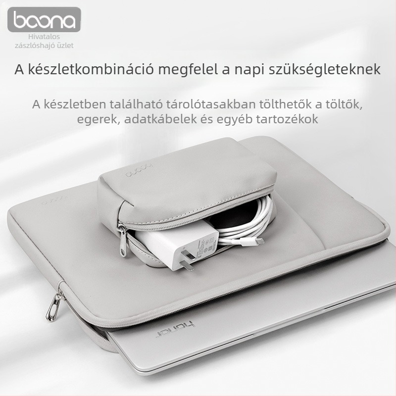 Baona bőr notesz belső tok Lenovo, Huawei, Apple és más laptopokhoz – egyszerű és kényelmes