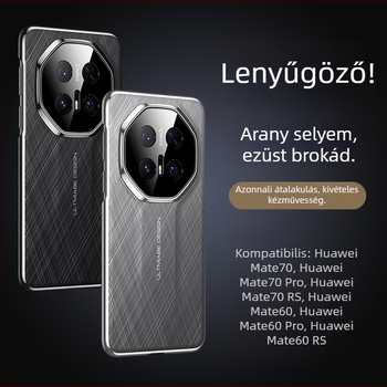 Arany szálú és ezüst brokát mintázatú telefonvédő Huawei Mate70 Pro és Honor Magic7 számára – teljes lefedettség