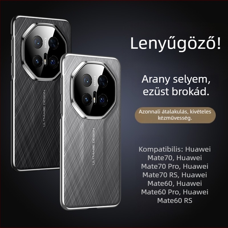 Arany szálú és ezüst brokát mintázatú telefonvédő Huawei Mate70 Pro és Honor Magic7 számára – teljes lefedettség