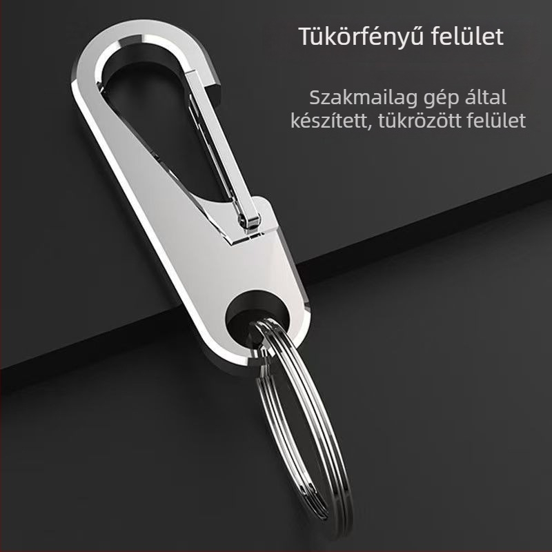 304 rozsdamentes acél kulcstartó, autókulcshoz, modern minimalist stílus, kiváló minőségű ajándék