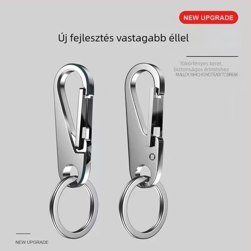 304 rozsdamentes acél kulcstartó, autókulcshoz, modern minimalist stílus, kiváló minőségű ajándék