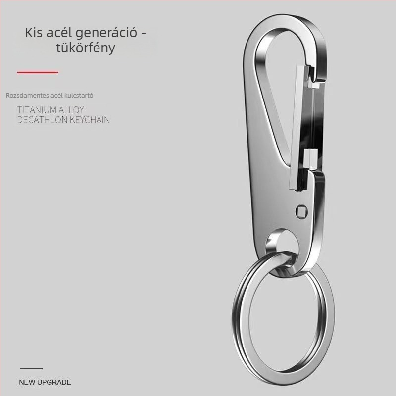 304 rozsdamentes acél kulcstartó, autókulcshoz, modern minimalist stílus, kiváló minőségű ajándék