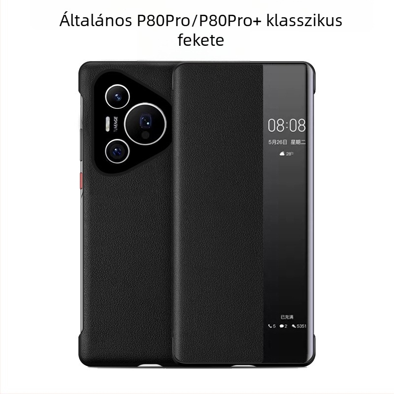 Huawei számára bőr flip tok – műbőr, injekciós formázás, anti-esés, anti-csúszás, üzleti stílus