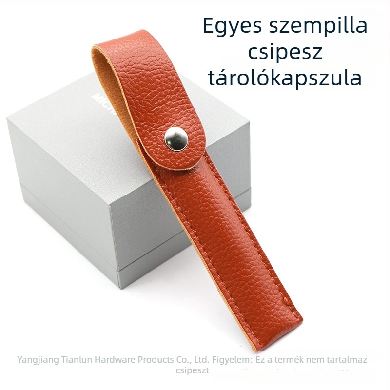 PU bőrrel készült csipesz tároló tok kozmetikai eszközökhöz, műanyag/gyanta, védőfedők egyes és kettős csipeszekhez