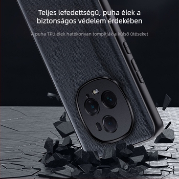Honor Magic5 Ultimate Edition védőtok kereszt mintával, ütésálló, ultra vékony bőr tok