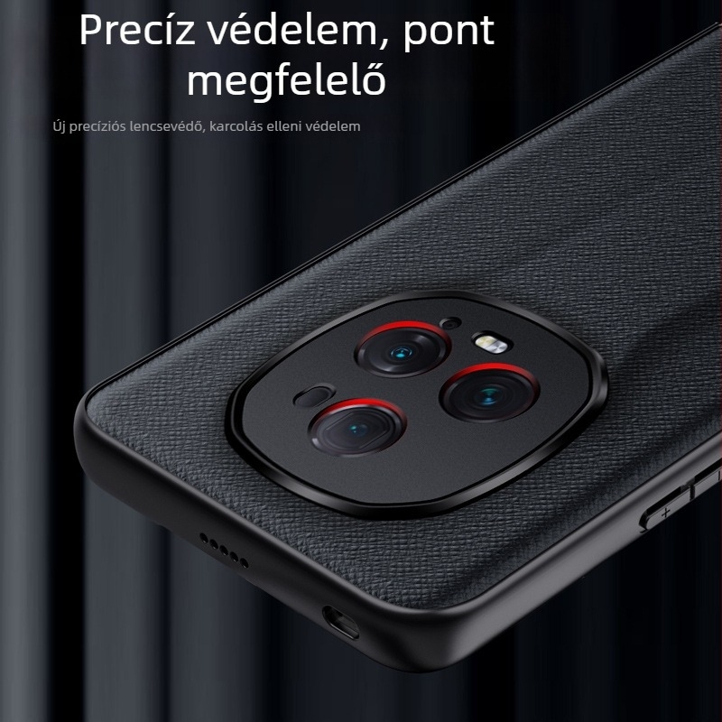 Honor Magic5 Ultimate Edition védőtok kereszt mintával, ütésálló, ultra vékony bőr tok