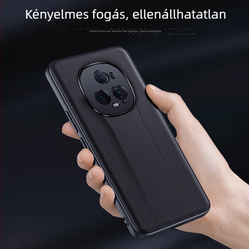 Honor Magic5 Ultimate Edition védőtok kereszt mintával, ütésálló, ultra vékony bőr tok