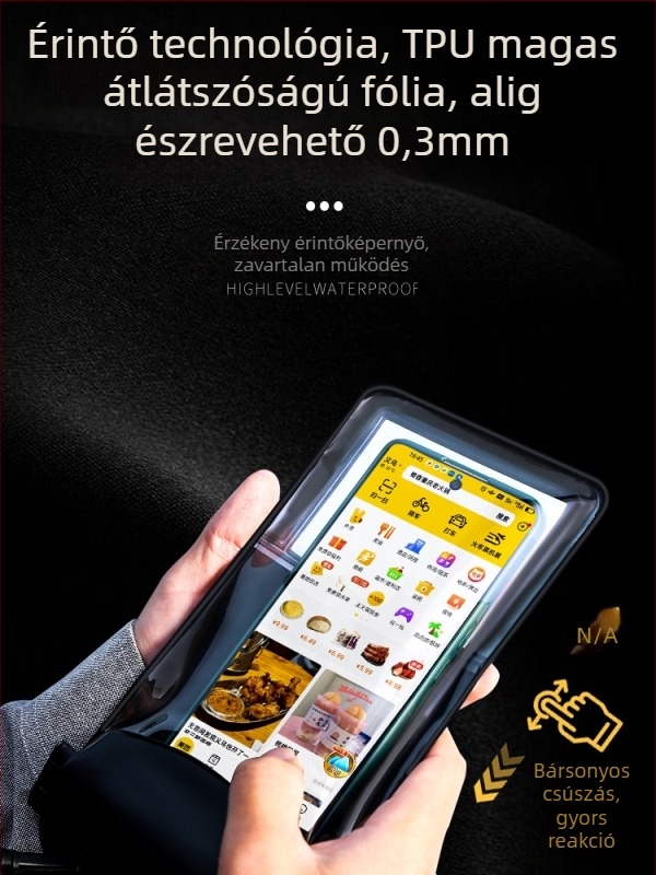 Mobiltelefonhoz készült vízálló tok, alacsony hőmérséklet-álló, esős szezonra, extra nagy méretű, feltölthető, érintőképernyő-kompatibilis