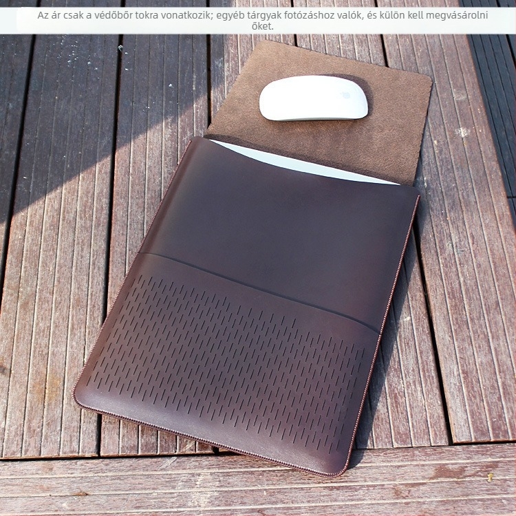 MacBook Pro/Air belső táska — műbőr, liner bag, Kapok bay