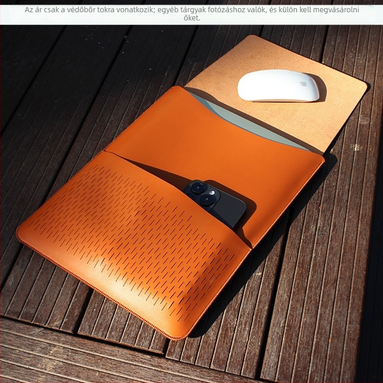 MacBook Pro/Air belső táska — műbőr, liner bag, Kapok bay