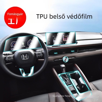 Autó belső védőfilm navigációs kijelzőhöz, Accord/Yingshi Pai modell, TPU anyag; testreszabható feldolgozás; licencelhető privát címke.