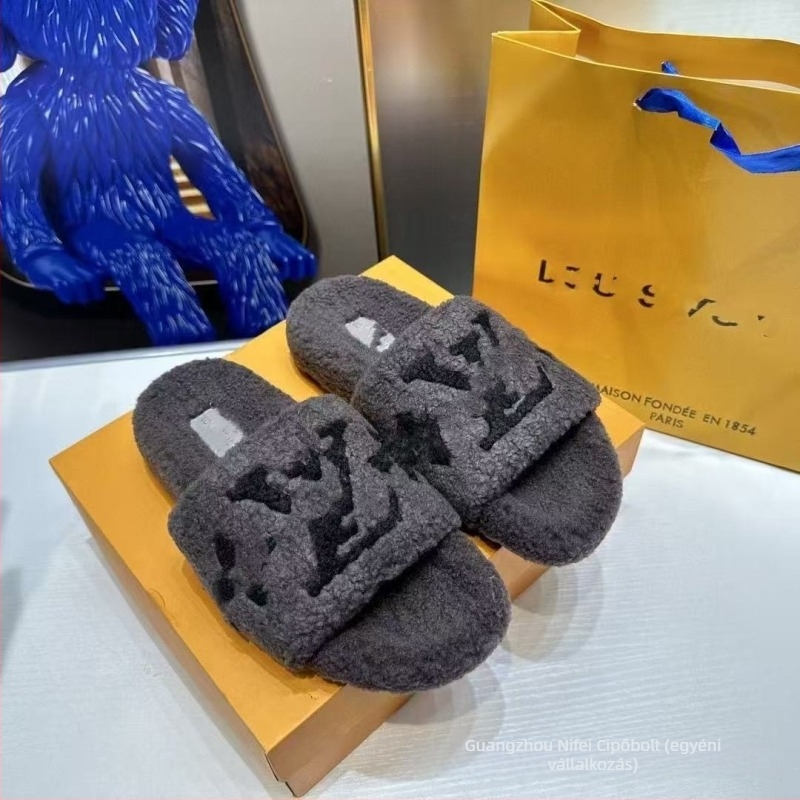 Női gyapjú papucs lamb gyapjú bélés, gumírozott talp, slip-on, lapos talp, légáteresztő