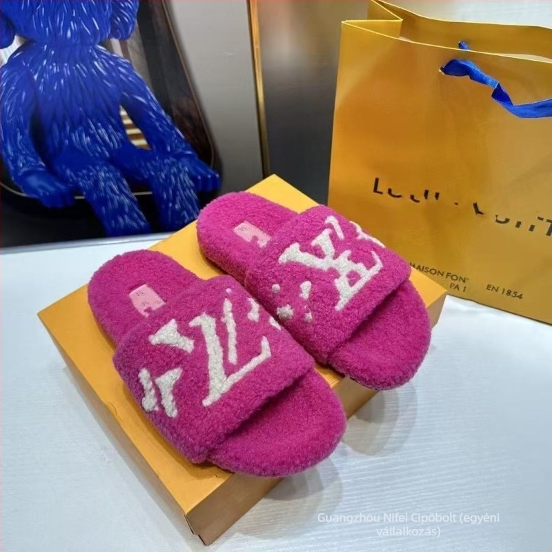 Női gyapjú papucs lamb gyapjú bélés, gumírozott talp, slip-on, lapos talp, légáteresztő