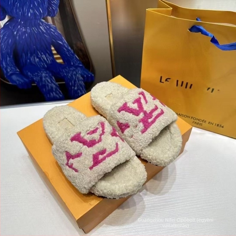 Női gyapjú papucs lamb gyapjú bélés, gumírozott talp, slip-on, lapos talp, légáteresztő