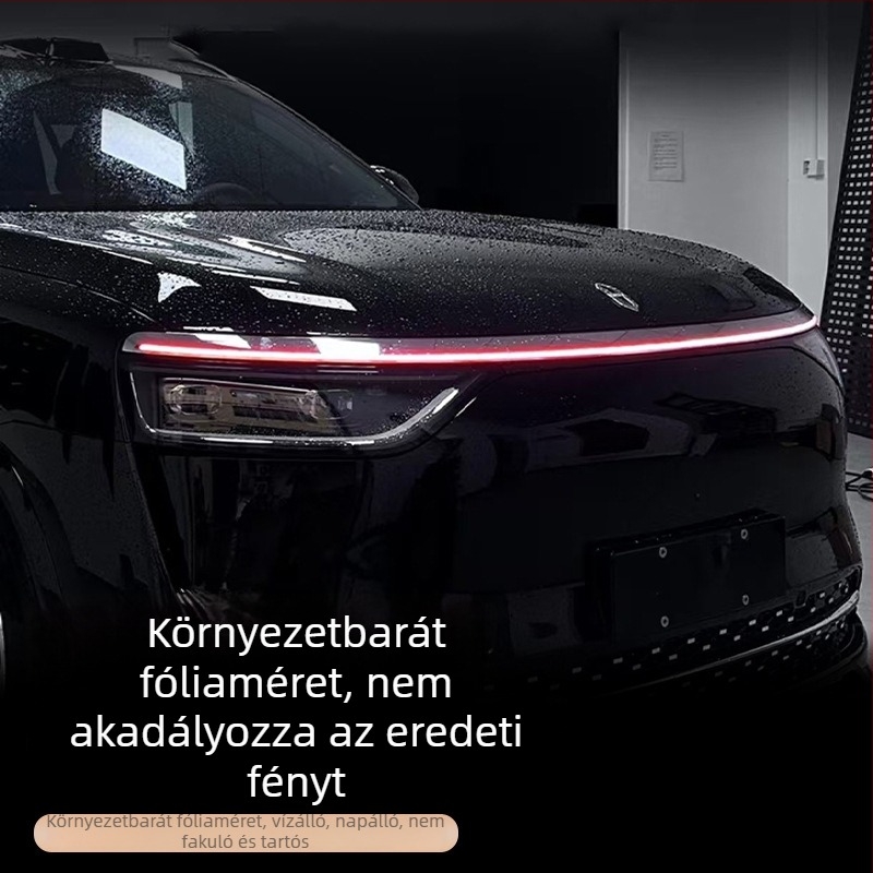 Wenjie M8 fénycsík színváltó fólia nappali menetfényekhez és autó lámpákhoz, piros, kék és zöld több szín opcióval, TPU dekorációs fólia