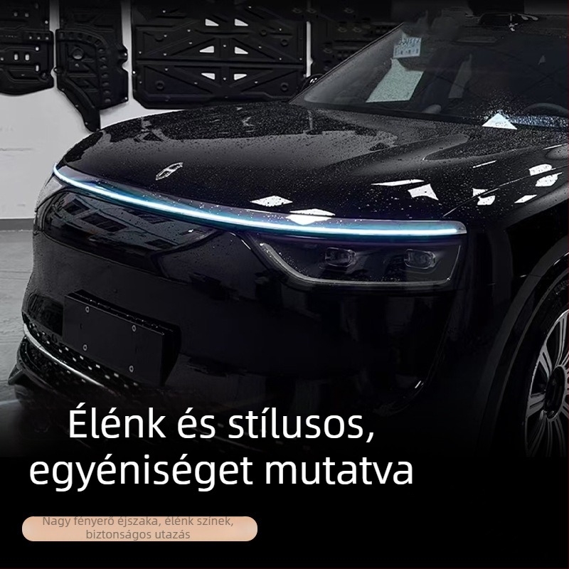 Wenjie M8 fénycsík színváltó fólia nappali menetfényekhez és autó lámpákhoz, piros, kék és zöld több szín opcióval, TPU dekorációs fólia
