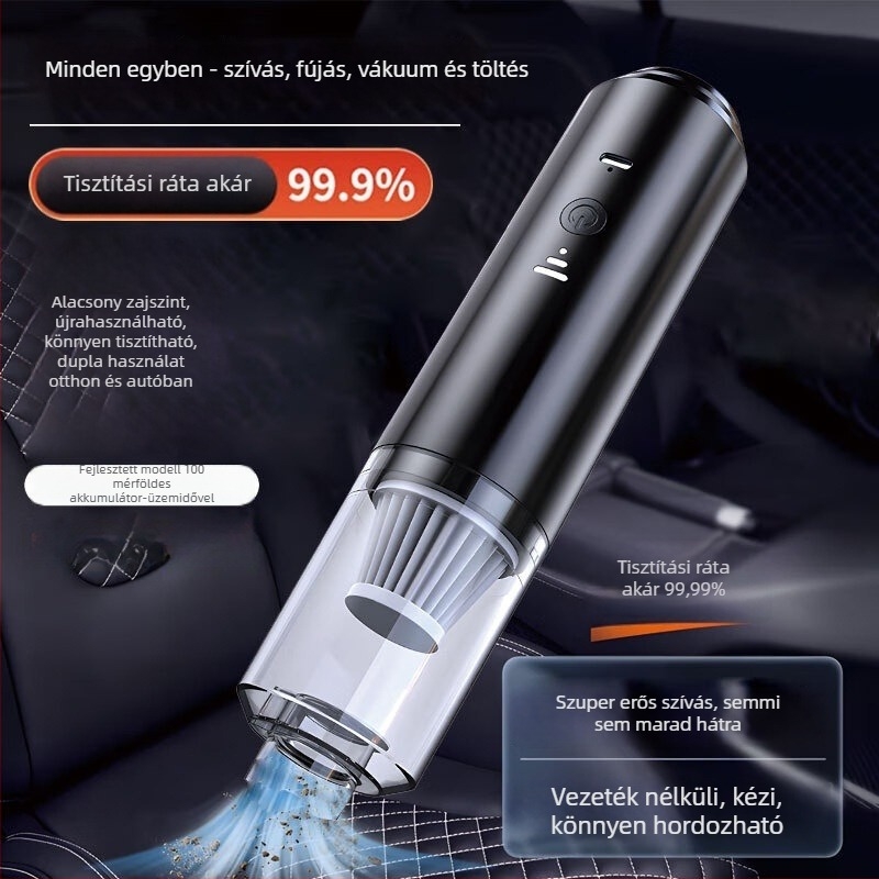 Vezeték nélküli kézi porszívó autóhoz és otthonhoz, erős szívás 25 kPa+, modell M-2054, 36V, 100W, cserélhető akkumulátor, üzemidő 0-1 óra