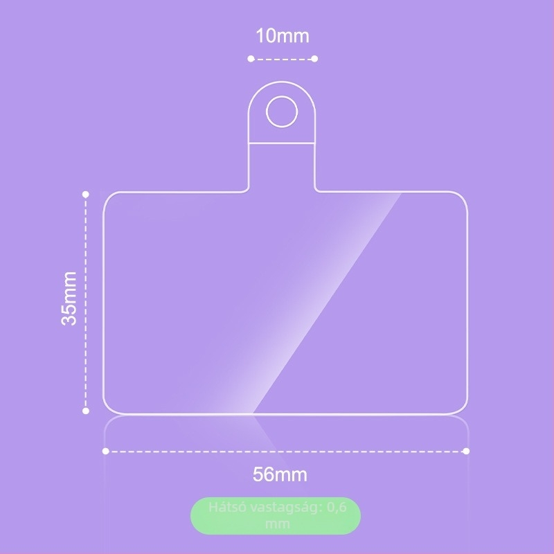 Mobiltelefon nyakpánt TPU injektált csuklópánt, poliészter zsinór, fém csat, geometriai medál