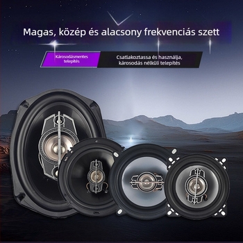 Autó koaxiális hangszóró egyedülálló hangtekercssel, PP membrán, 4 Ω, 60 Hz–20 kHz, 92 dB