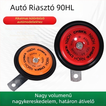 Autókorongos kürt, DL-90H, 12V/24V, impedancia 0.5 Ω, frekvencia 410–510 Hz