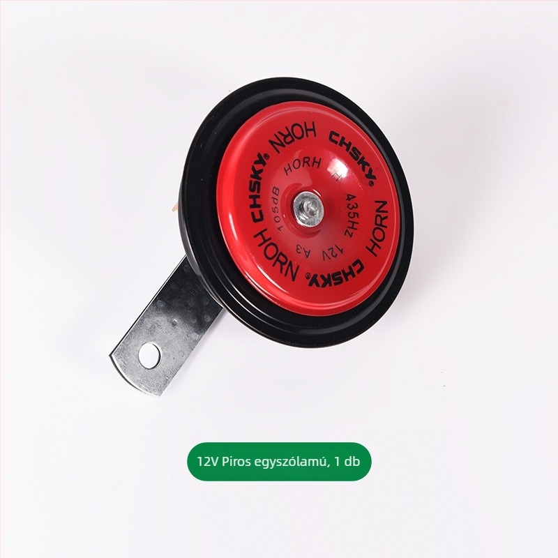 Autókorongos kürt, DL-90H, 12V/24V, impedancia 0.5 Ω, frekvencia 410–510 Hz