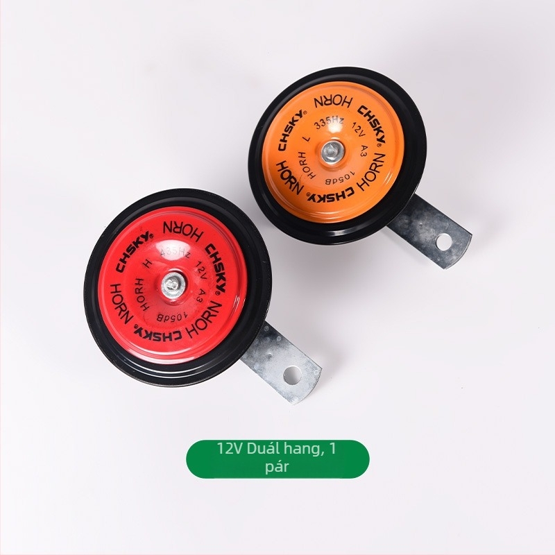 Autókorongos kürt, DL-90H, 12V/24V, impedancia 0.5 Ω, frekvencia 410–510 Hz