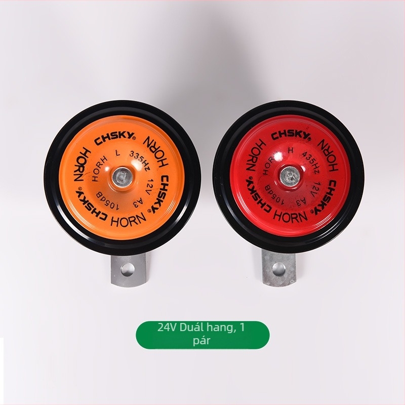 Autókorongos kürt, DL-90H, 12V/24V, impedancia 0.5 Ω, frekvencia 410–510 Hz