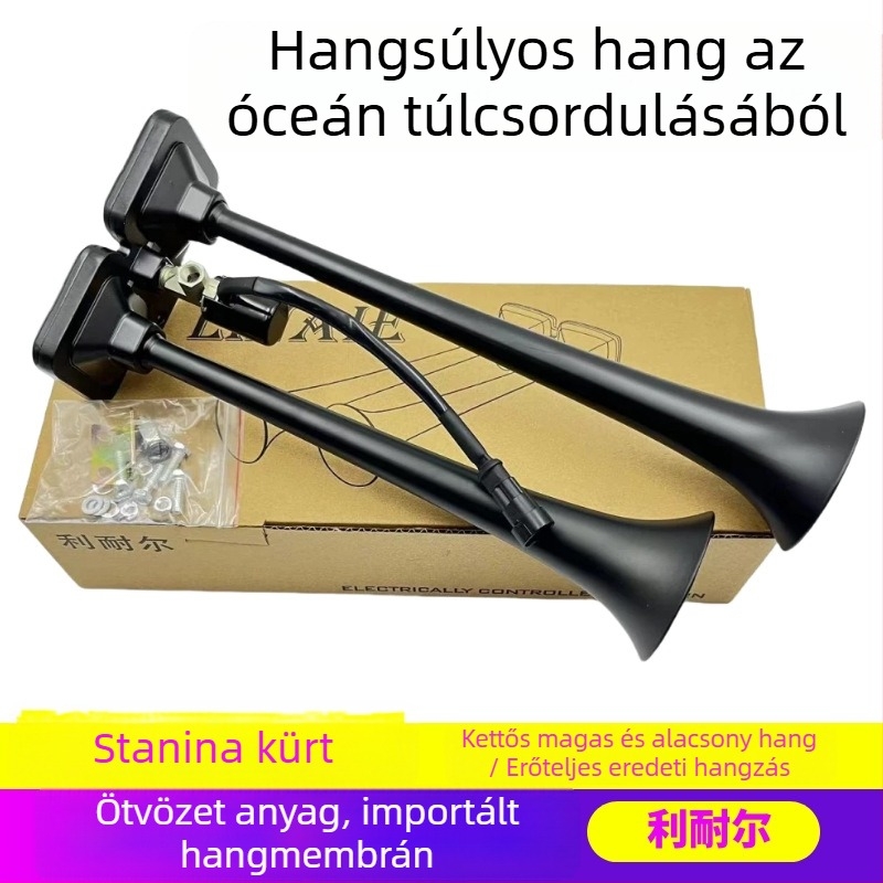 Stania autó Lég kürt teherautók és buszok számára, 12V/24V, magas hangú síp, modell Stania, Linair