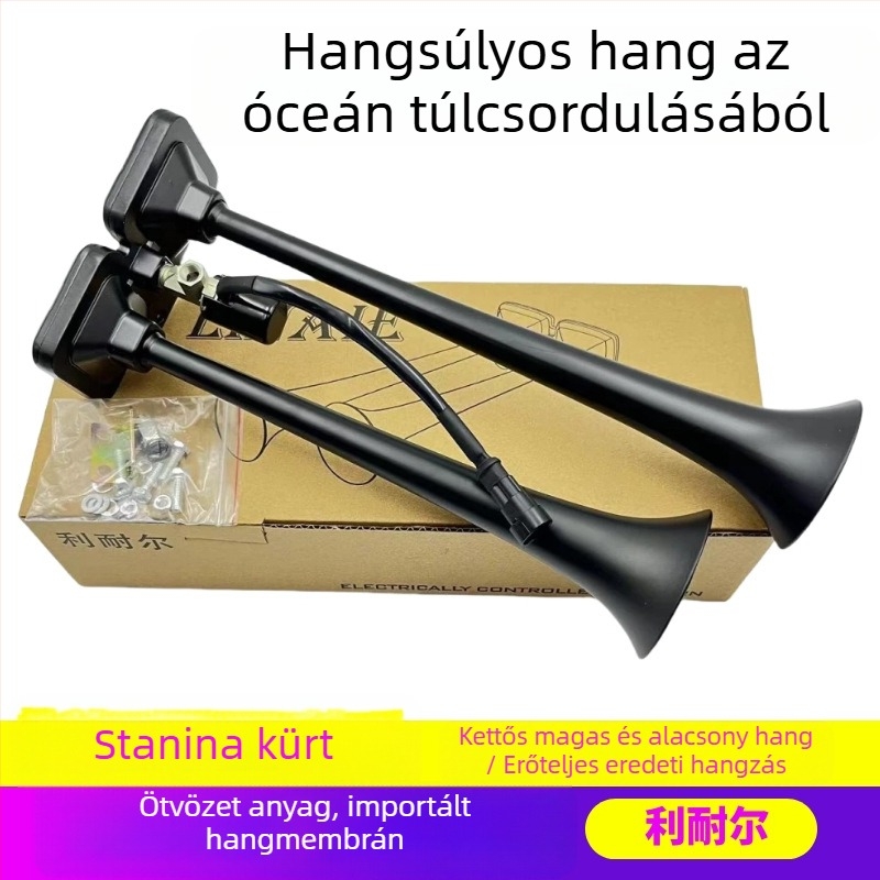 Stania autó Lég kürt teherautók és buszok számára, 12V/24V, magas hangú síp, modell Stania, Linair