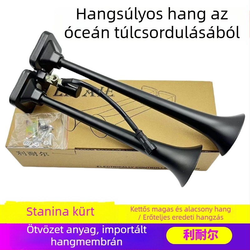 Stania autó Lég kürt teherautók és buszok számára, 12V/24V, magas hangú síp, modell Stania, Linair