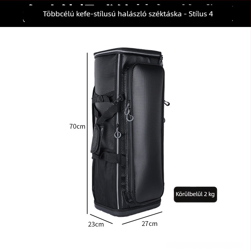 Összecsukható horgászszék kemény héjjal és hátizsákkal, nagy kapacitású, vödörtáska, tároló, többfunkciós horgászszék (Márka Nothing; Anyag Bőr; Vízálló Igen; Funkció Egyéb)