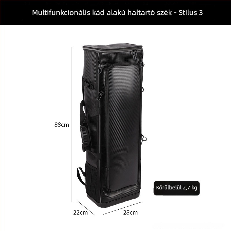 Összecsukható horgászszék kemény héjjal és hátizsákkal, nagy kapacitású, vödörtáska, tároló, többfunkciós horgászszék (Márka Nothing; Anyag Bőr; Vízálló Igen; Funkció Egyéb)