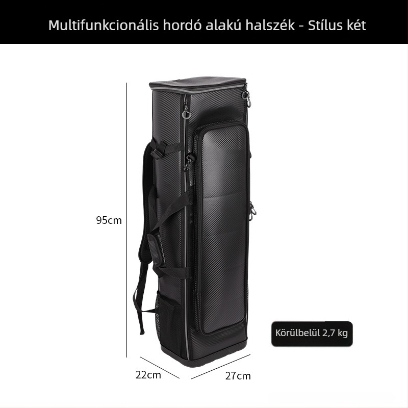 Összecsukható horgászszék kemény héjjal és hátizsákkal, nagy kapacitású, vödörtáska, tároló, többfunkciós horgászszék (Márka Nothing; Anyag Bőr; Vízálló Igen; Funkció Egyéb)