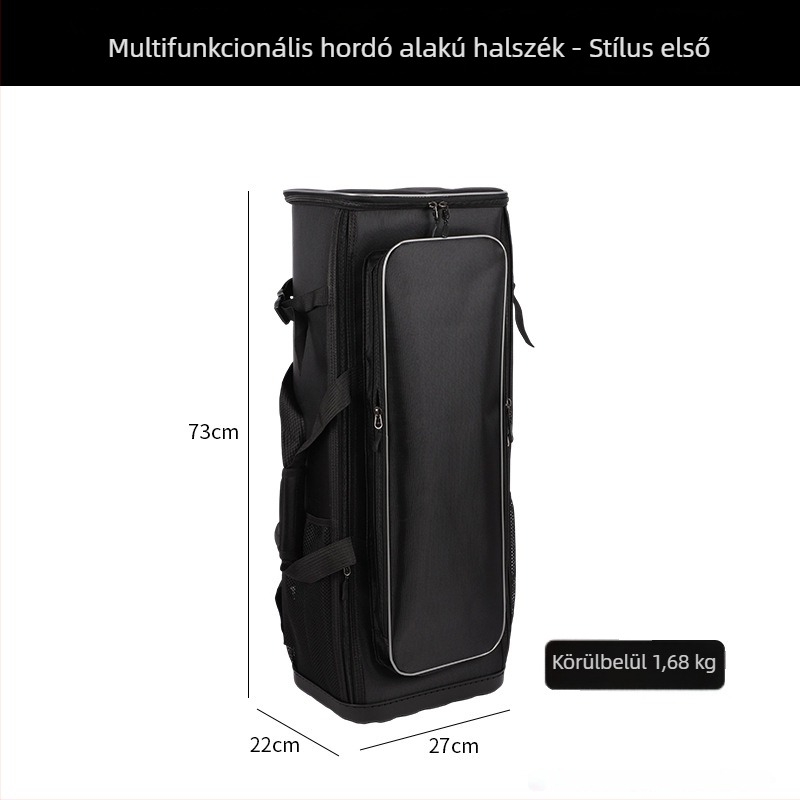 Összecsukható horgászszék kemény héjjal és hátizsákkal, nagy kapacitású, vödörtáska, tároló, többfunkciós horgászszék (Márka Nothing; Anyag Bőr; Vízálló Igen; Funkció Egyéb)