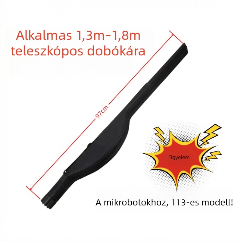PVC horgászbot táska, nagy kapacitású, váll- vagy keresztpántos hordozható, hátizsákszerű, leválasztható orsórekesz