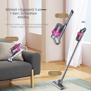 Vezeték nélküli atkák eltávolító porszívó – otthonra és az autóhoz, 100W, 2100–3000Pa, nedves és száraz tisztítás, beépített akkumulátor