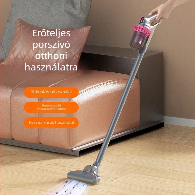 Vezeték nélküli atkák eltávolító porszívó – otthonra és az autóhoz, 100W, 2100–3000Pa, nedves és száraz tisztítás, beépített akkumulátor