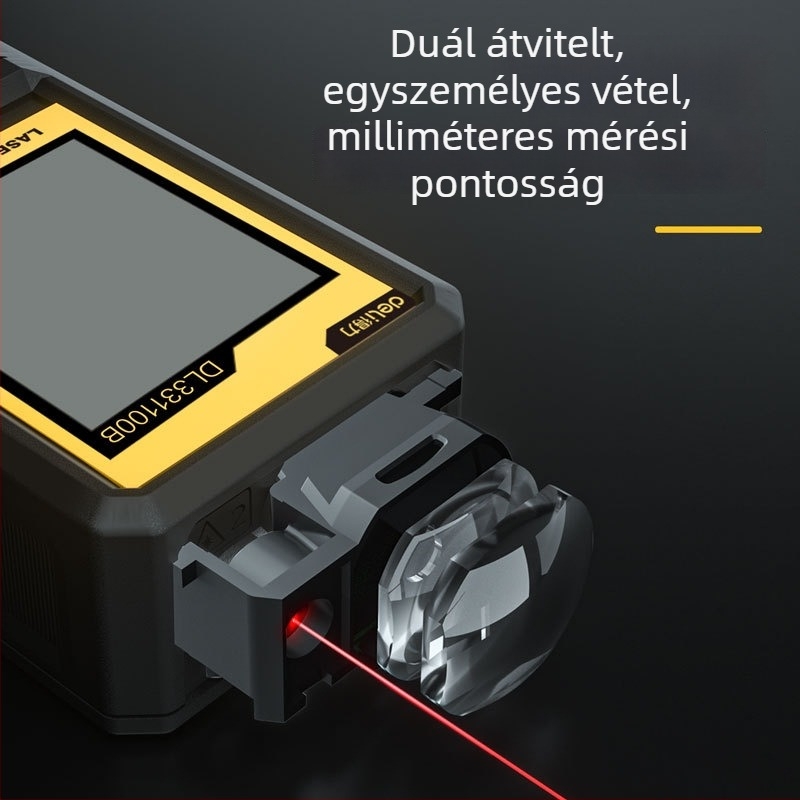 Deli lézeres távolságmérő DL331040B, kézi infravörös lézeres távolságmérő, tartomány 50/120 m, memória 99 csoport