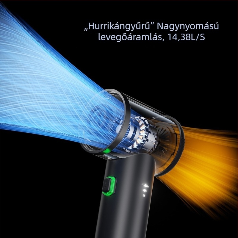 Autóba való porszívó vezeték nélküli töltéssel, kettős használat: szívás és fújás, vezeték nélküli, 11.1V, 100W, 20000Pa, akár 20 perc üzemidő