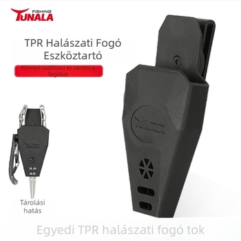 360°-ban forgó horgászcsipesz TPR gumírozott markolatokkal – hordozható tárolókészlet