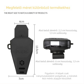 360°-ban forgó horgászcsipesz TPR gumírozott markolatokkal – hordozható tárolókészlet
